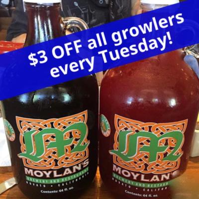 $3 off all growlers all day!
